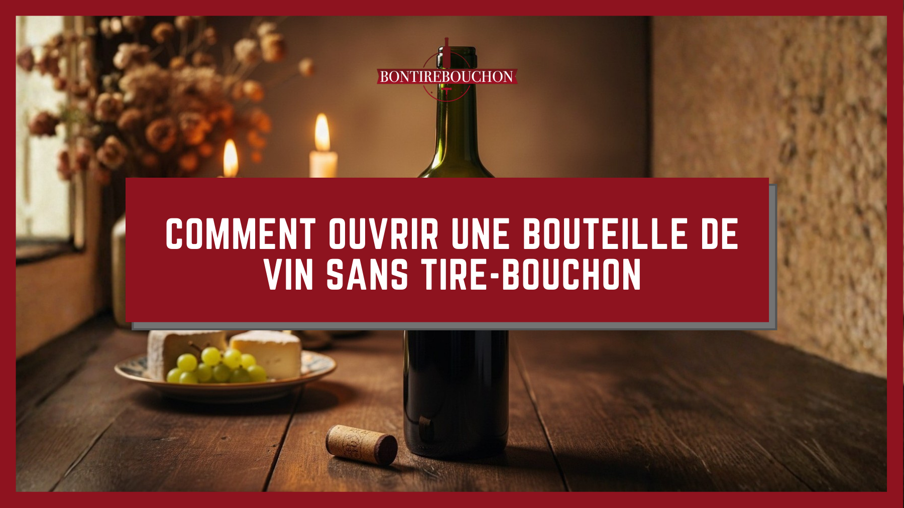 Comment ouvrir une bouteille de vin sans tire-bouchon