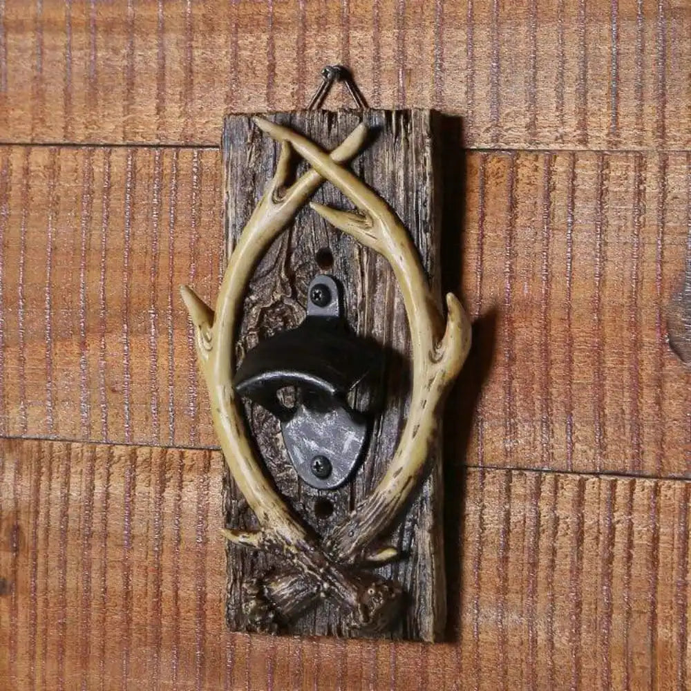 Décapsuleur Mural Bois Chasse