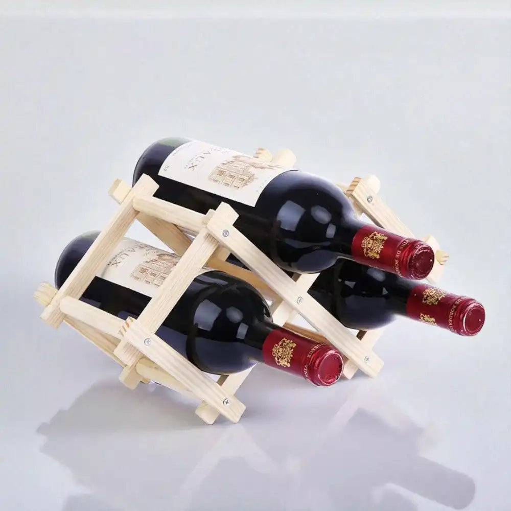 Mini wooden wine rack