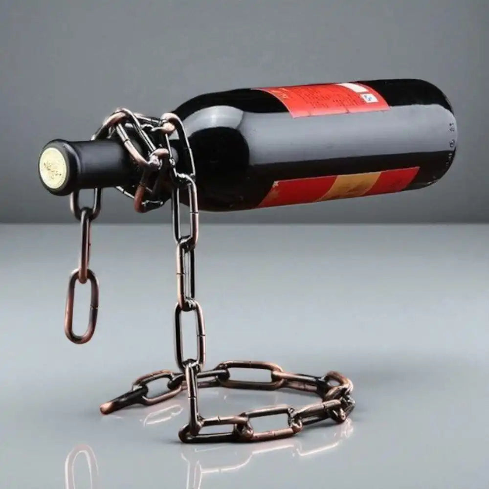 Bronze Chain Wine Bottle Holder