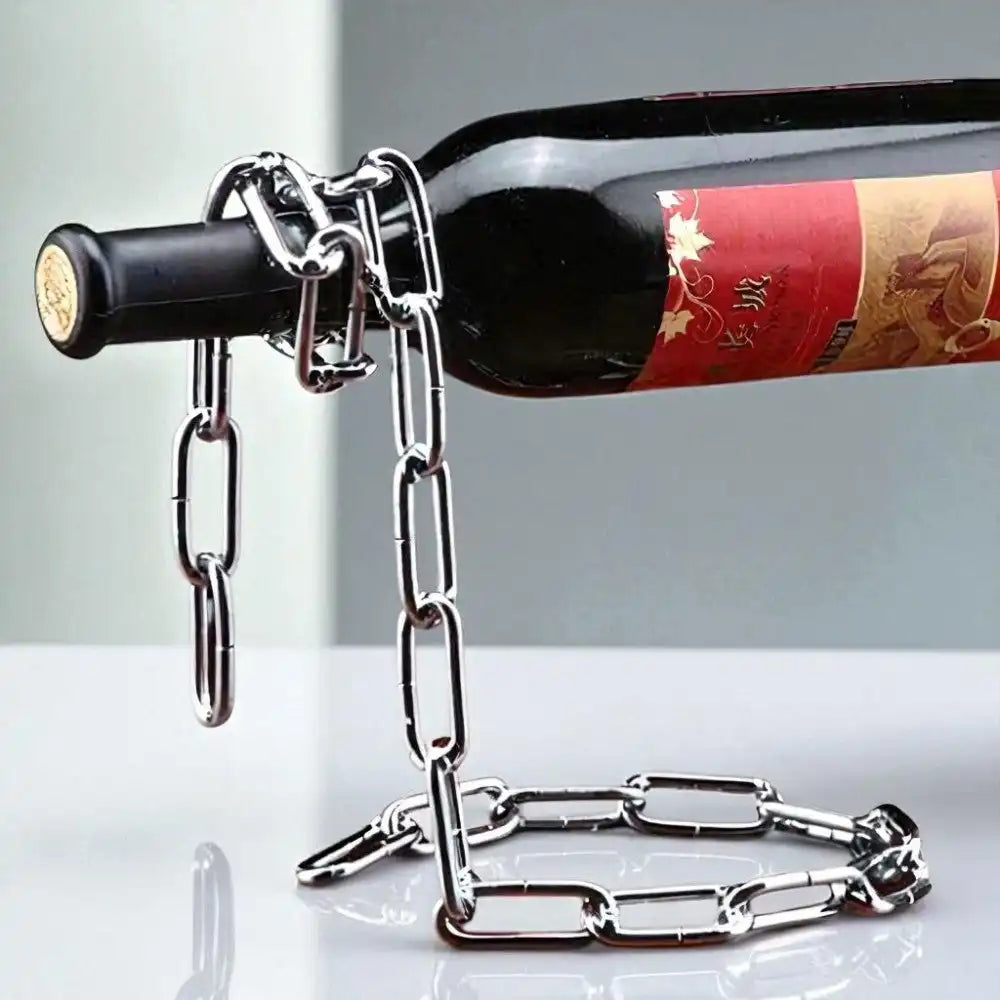 Wine Bottle Holder with Metal Chain