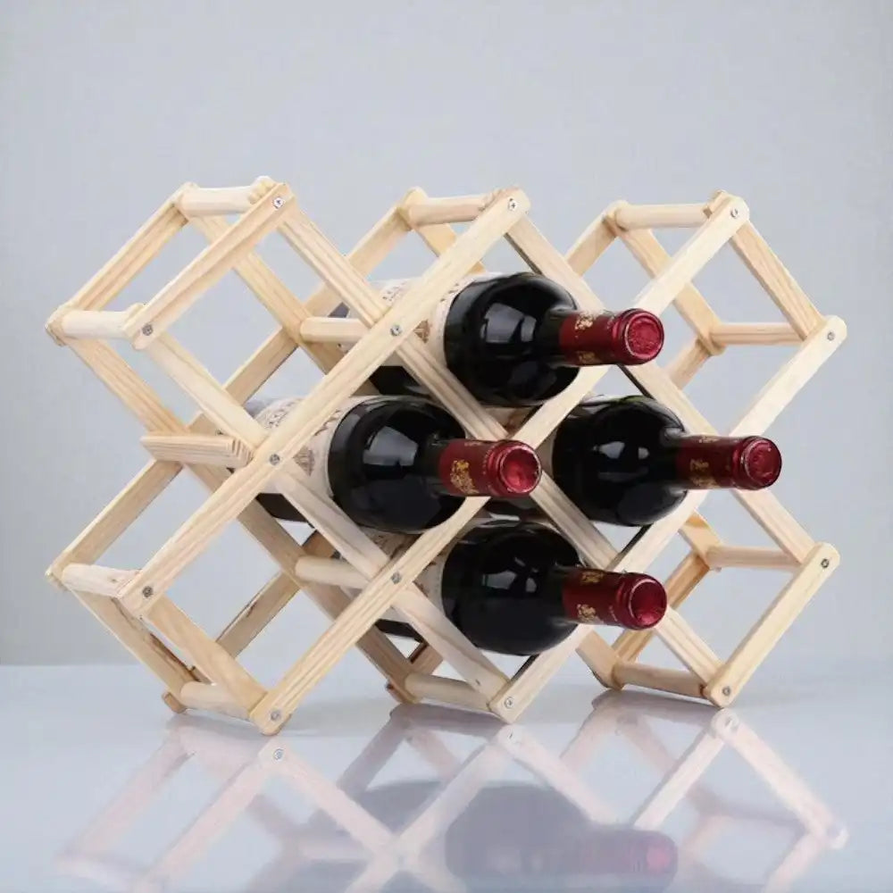 Wooden Bottle Rack Shelf
