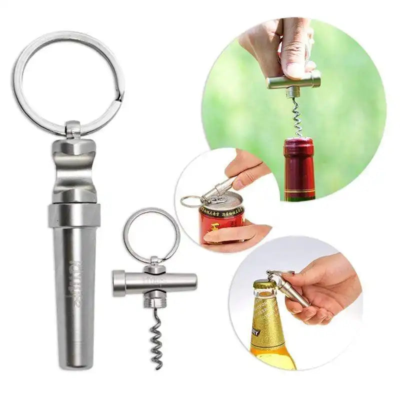 Tire-bouchon Porte-clé Décapsuleur Corkscrew